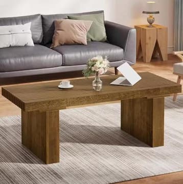 Salontafel 120 cm bruin MDF – rechthoekig en stevig frame, Verzenden, Nieuw