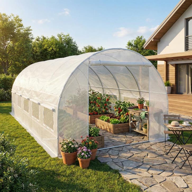 Kas Met Ramen | Gegalvaniseerd | Beste Prijs, Tuin en Terras, Kassen, Folie, Staal, Nieuw, Kweekkas, Ophalen of Verzenden