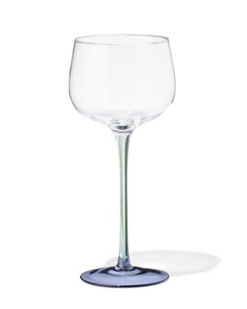HEMA Wijnglas 230ml glas groen met blauw 2+1 gratis, Verzamelen, Glas en Borrelglaasjes, Verzenden, Nieuw
