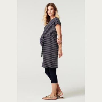 Noppies Zwangerschapslegging 3/4 Capri Naadloos Donker Blauw, Verzenden, Nieuw