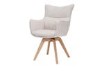 Draaistoel VOGUE, 360° draaibaar, met beige, gestructureerde, Ophalen of Verzenden, Nieuw