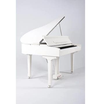 Oostendorp Digital Classic Mini Grand Deluxe V PWH chroom, Muziek en Instrumenten, Piano's, Nieuw, Wit, Vleugel