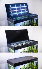 Aquatank 82x40x40cm aquarium met lichtkap + meubel cherry, Dieren en Toebehoren, Vissen | Aquaria en Toebehoren, Ophalen of Verzenden