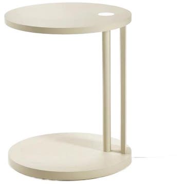 Serax Bijzettafel Laag Met Led Verlichting Beuken Creme Aura, Huis en Inrichting, Minder dan 55 cm, Ophalen of Verzenden, Zo goed als nieuw