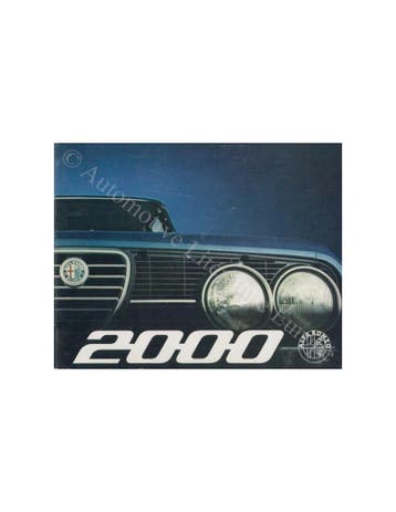 1971 ALFA ROMEO 2000 BERLINA BROCHURE FRANS, Nieuw, Alfa Romeo, Author