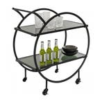 *WOONWINKEL* Kare Design Loft Ronde Design Trolley Zwart, Verzenden, Nieuw, Zwart