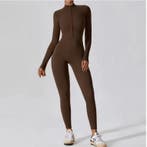 Dames Sport Jumpsuit One Piece Fitness Bodysuit Rits, Verzenden, Nieuw