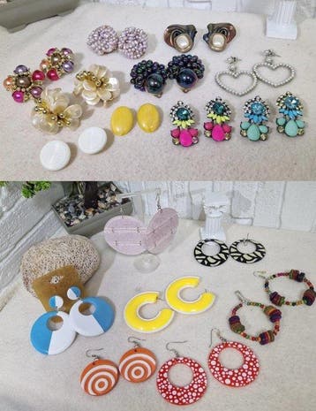 Themacollectie - Set van 17 vintage statement-oorbellen –