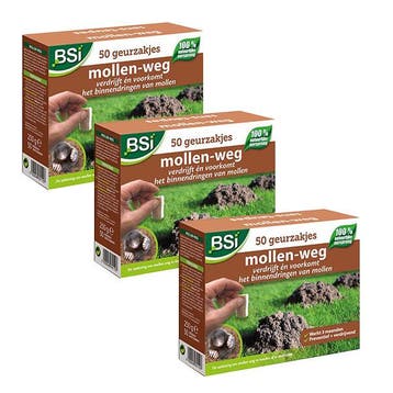 Mollenverjager | BSI | 3 stuks | 150 zakjes (Geurzakjes), Verzenden, Nieuw