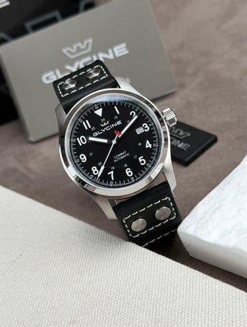 Glycine - Combat Field Automatic Date Black - GL0573 - Heren, Nieuw