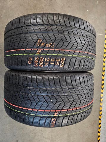 305/35/21 109V NO PIRELLI WINTERBANDEN 6MM PROFIEL 2X DEMO, Ophalen, Gebruikt, 305 mm, Band(en)