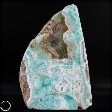 Natuurlijke blauw-groene aragoniet in vrije vorm uit
