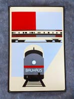 Bauhaus - enamel sign BAUHAUS Lokomotiv Emailschild Emaille, Antiek en Kunst