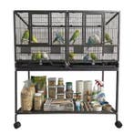 Grote Vogelkooi met Wielen en Zitstokken voor Papegaaien, Dieren en Toebehoren, Verzenden, Nieuw