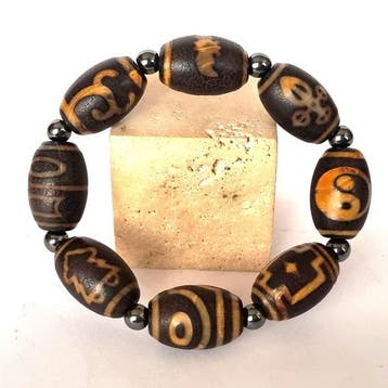 Tibetaanse dZi-armband « De Acht Poorten van Wijsheid » –