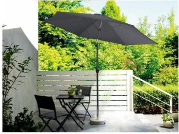 Veiling - Livarno home Parasol 294 x 249 cm - Antraciet - 10, Tuin en Terras, Nieuw