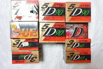 TDK, Maxell - D60 - D90 - UE Lege audiocassette, Nieuw