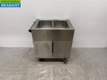 RVS Rieber Verrijdbare Bain-Marie 2 x 1/1 GN met, Ophalen of Verzenden, Gebruikt