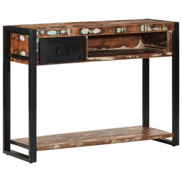 vidaXL Wandtafel 100x35x75 cm massief gerecycled hout, Huis en Inrichting, Tafels | Salontafels, Verzenden, Nieuw, Overige houtsoorten