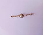 Broche - 18 karaat Geel goud Parel - Diamant