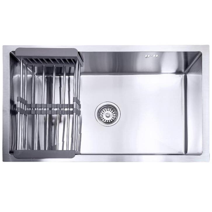 Spoelbak + Droogrek | Wasbak | Gootsteen | 74x44x20cm | RVS, Huis en Inrichting, Keuken | Keukenelementen, Nieuw, Verzenden