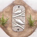 2 x Metalen tussenzetsel met vogels 38 x 19mm gaatjes 2mm..., Ophalen of Verzenden, Nieuw, Tussenstuk of Tussenkraal