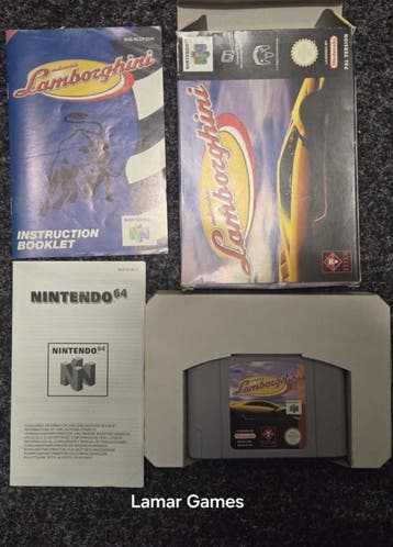 Automobili Lamborghini (Nintendo 64 tweedehands game), Spelcomputers en Games, Games | Nintendo 64, Ophalen of Verzenden, Zo goed als nieuw