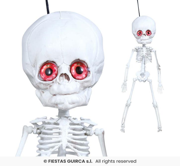 Skelet met Rode Ogen, Hobby en Vrije tijd, Feestartikelen, Feestartikel, Nieuw, Verzenden