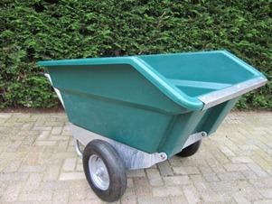 Tweewielige kiepkruiwagen 400 ltr,  GROEN, Ophalen of Verzenden, Nieuw