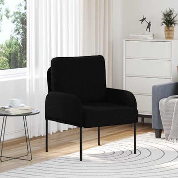 vidaXL Banken met kussen 55cm Zwart Multiplex, Huis en Inrichting, Verzenden, Nieuw, Minder dan 150 cm