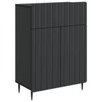 vidaXL Dressoir met lade Zwart 66 x 34,5 x 92 cm Bewerkt, Huis en Inrichting, Kasten | Dressoirs, Verzenden, Nieuw, Overige houtsoorten
