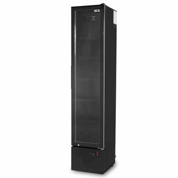HCB Glasdeurkoeling - 162 liter - zwart - 230V, Verzenden, Nieuw in verpakking, Koelen en Vriezen