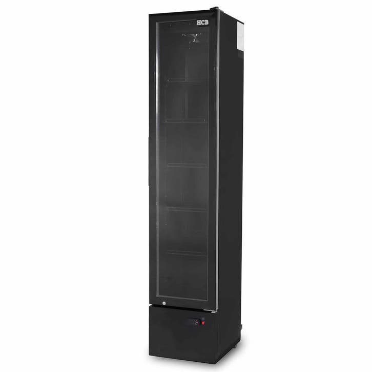 HCB Glasdeurkoeling - 162 liter - zwart - 230V, Zakelijke goederen, Horeca | Keukenapparatuur, Nieuw in verpakking, Koelen en Vriezen