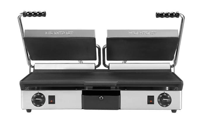Milan Toast Contactgrill Gietijzer Dubbel glad, Zakelijke goederen, Horeca | Keukenapparatuur, Verzenden