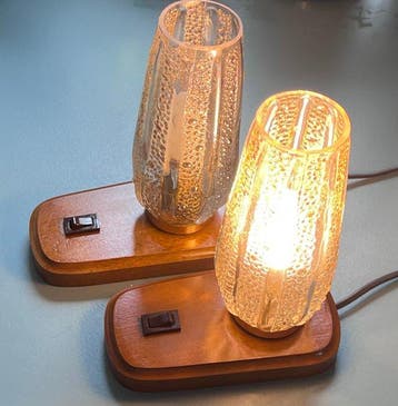 Paul Neuhaus im Stil von Rolf Krüger - Nachtlampje - Glas,, Antiek en Kunst