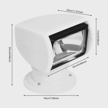 Waterproof Marine Spotlight met Afstandsbediening - 12V 100W, Watersport en Boten, Verzenden, Nieuw