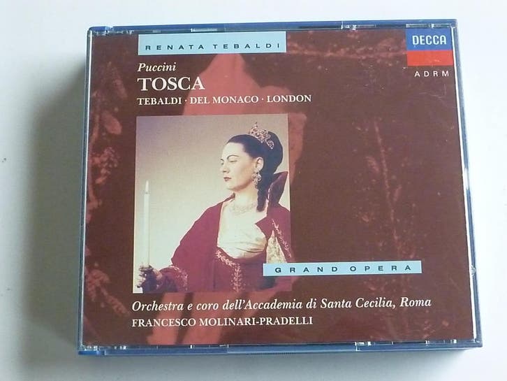 Puccini - Tosca / Renata Tebaldi / F. Molinari-Pradelli (2 C, Cd's en Dvd's, Cd's | Klassiek, Zo goed als nieuw, Ophalen of Verzenden