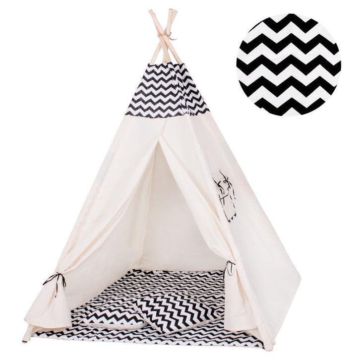 Tipi Tent | Wigwam Speeltent | 120x100x180 cm | Met Mat en, Auto diversen, Autostickers, Ophalen of Verzenden
