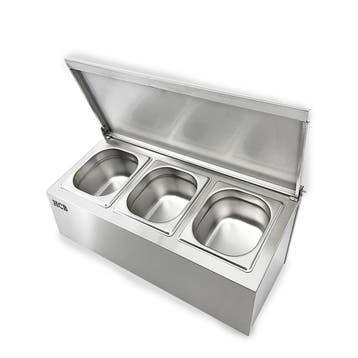 HCB Bakhouder - 3 x 1/6 GN - deksel - RVS, Verzenden, Nieuw in verpakking