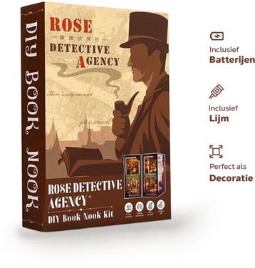 CuteBee Book Nook Rose Detective Agency – Houten 3D Puzze., Verzenden, Nieuw