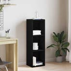 vidaXL Boekenkast Zwart Eiken 36x30x114 cm Bewerkt Hout, Huis en Inrichting, Kasten | Boekenkasten, Verzenden, Nieuw, Overige houtsoorten