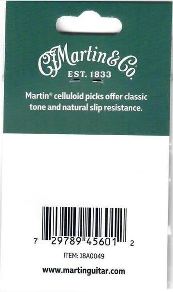 Martin 18A0049 standaard plectrum light 0.46 mm 12-pack, Muziek en Instrumenten, Instrumenten | Toebehoren, Ophalen of Verzenden