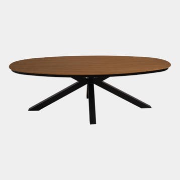 Arezzo tuintafel ovaal polywood teaklook 240x110 cm, Ophalen of Verzenden, Nieuw