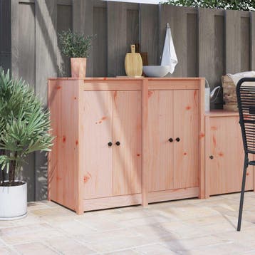 vidaXL Keukendeur MEPPEL 2 st Bruin 50 x 9 x 82 cm massief, Verzenden, Nieuw