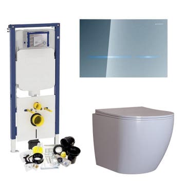 Geberit Sigma 8 (UP720) Toiletset set62 Mudo Rimless Met, Ophalen of Verzenden, Nieuw
