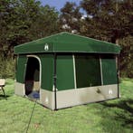 vidaXL Camping Tent Set met dak met opslag 2 pcs Groen, Verzenden, Nieuw