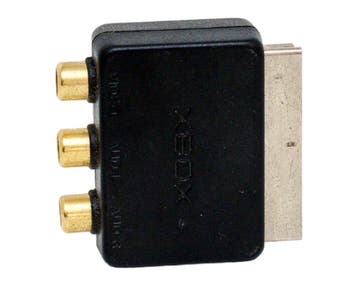 Microsoft Xbox Classic Scart Blokje - Zwart, Verzenden, Zo goed als nieuw