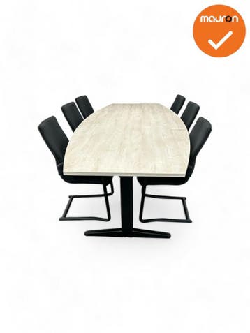Vergadertafel Ahrend - 240x120 - Tonvormig - Bladkleur naar, Vergader- of Presentatieruimte, Ophalen of Verzenden, Gebruikt, Tafel