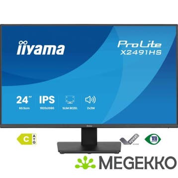 Iiyama ProLite X2491HS-B1 24  Full HD IPS monitor, Verzenden, Nieuw, Iiyama