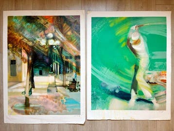 Paul Ambille (1930-2010) - Place Furstemberg & Le golfeur -, Antiek en Kunst